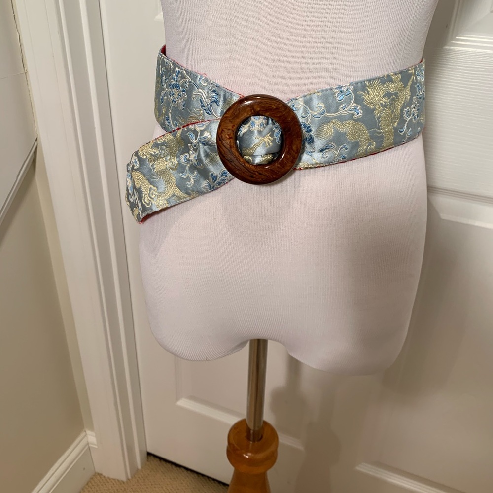 Hadley Pollet reversible brocade ribbon belt